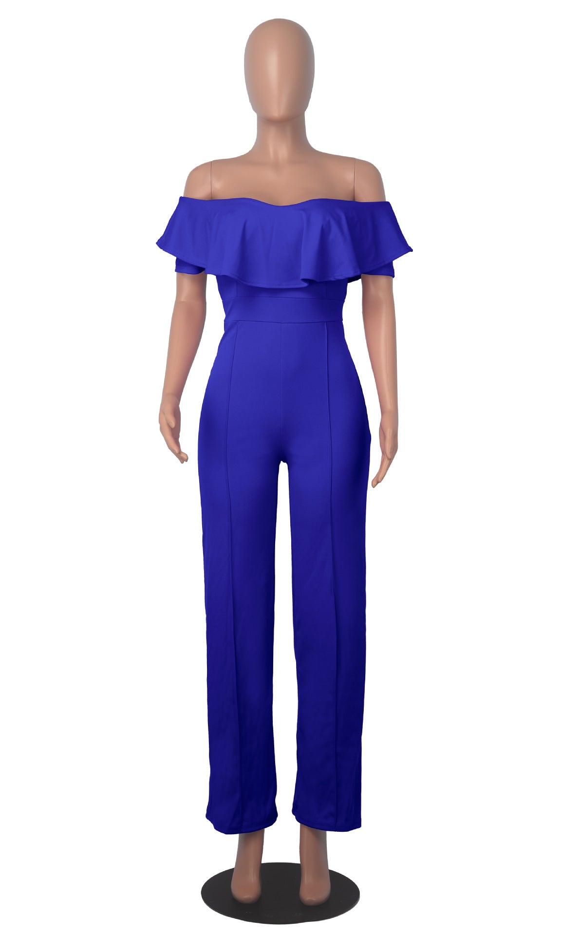 V-neck Ruffles Slim Jumpsuit