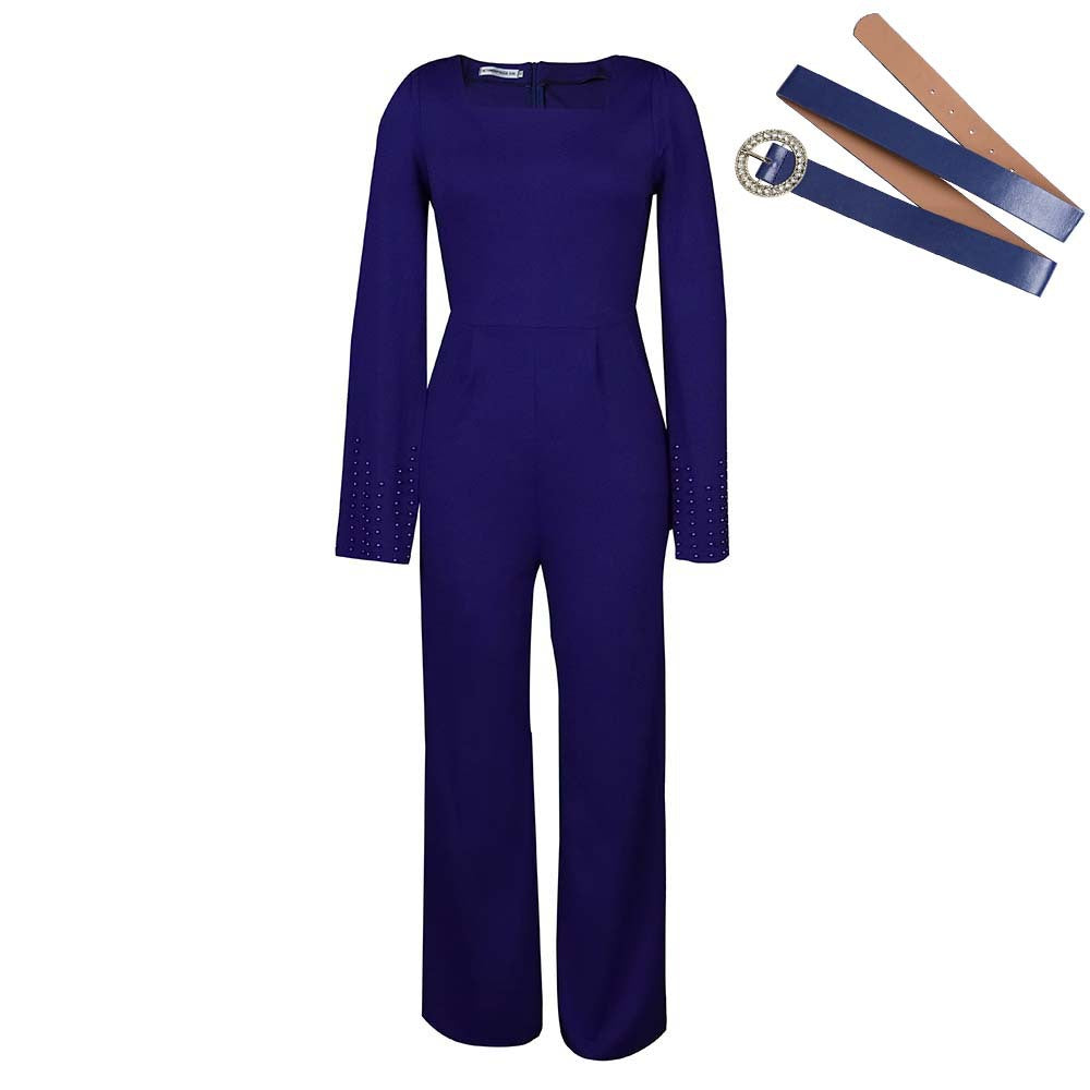 Square Neck Slim Jumpsuit