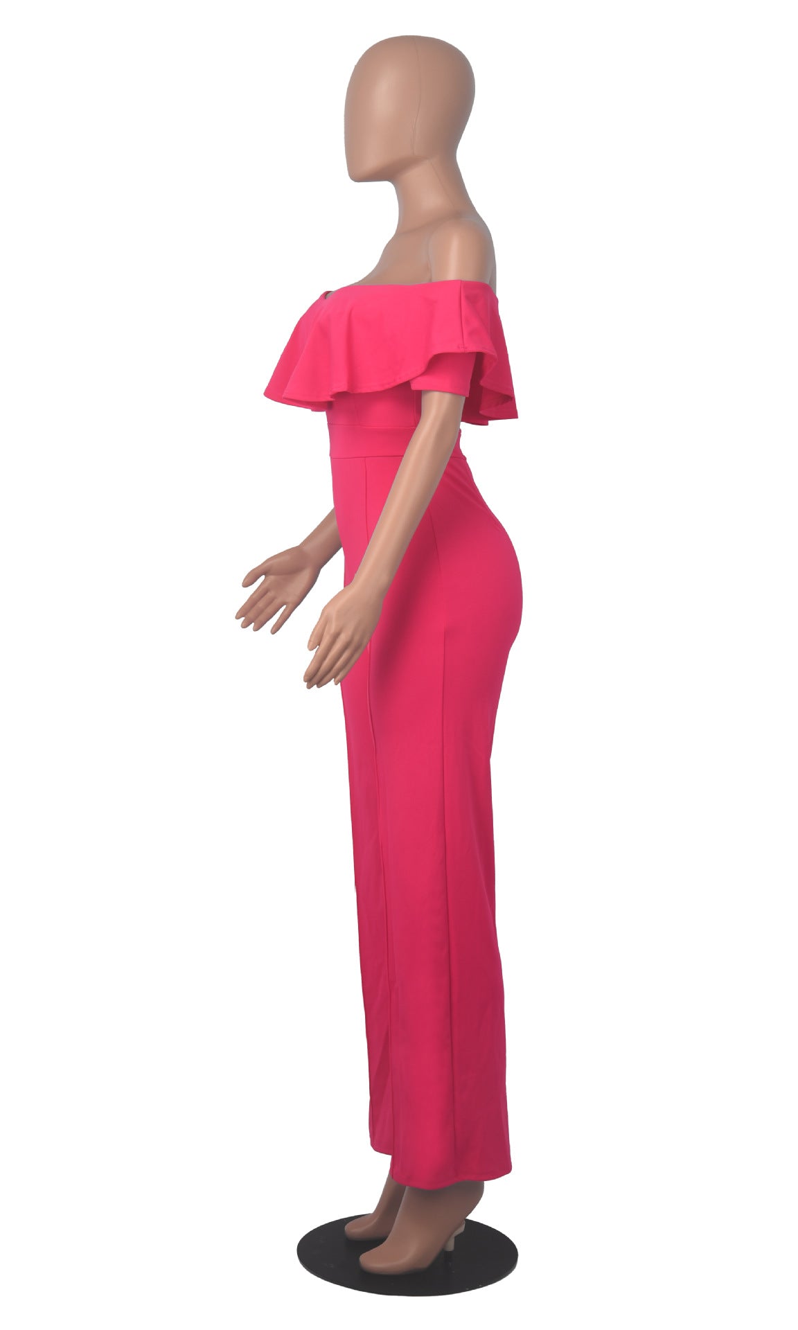 V-neck Ruffles Slim Jumpsuit