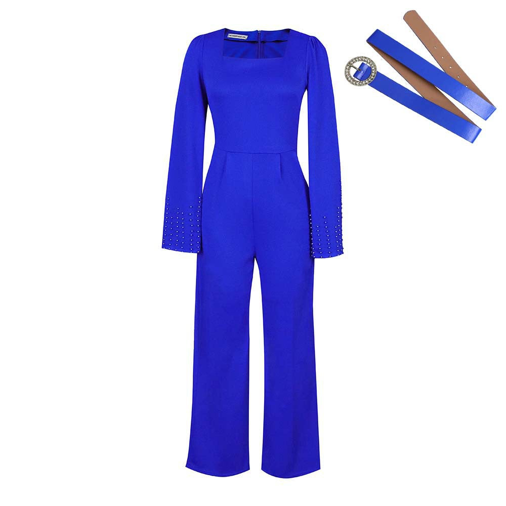 Square Neck Slim Jumpsuit