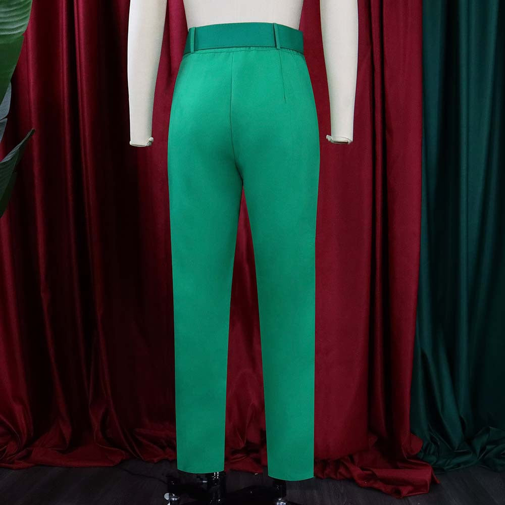 High Waist Slim Suit Pants