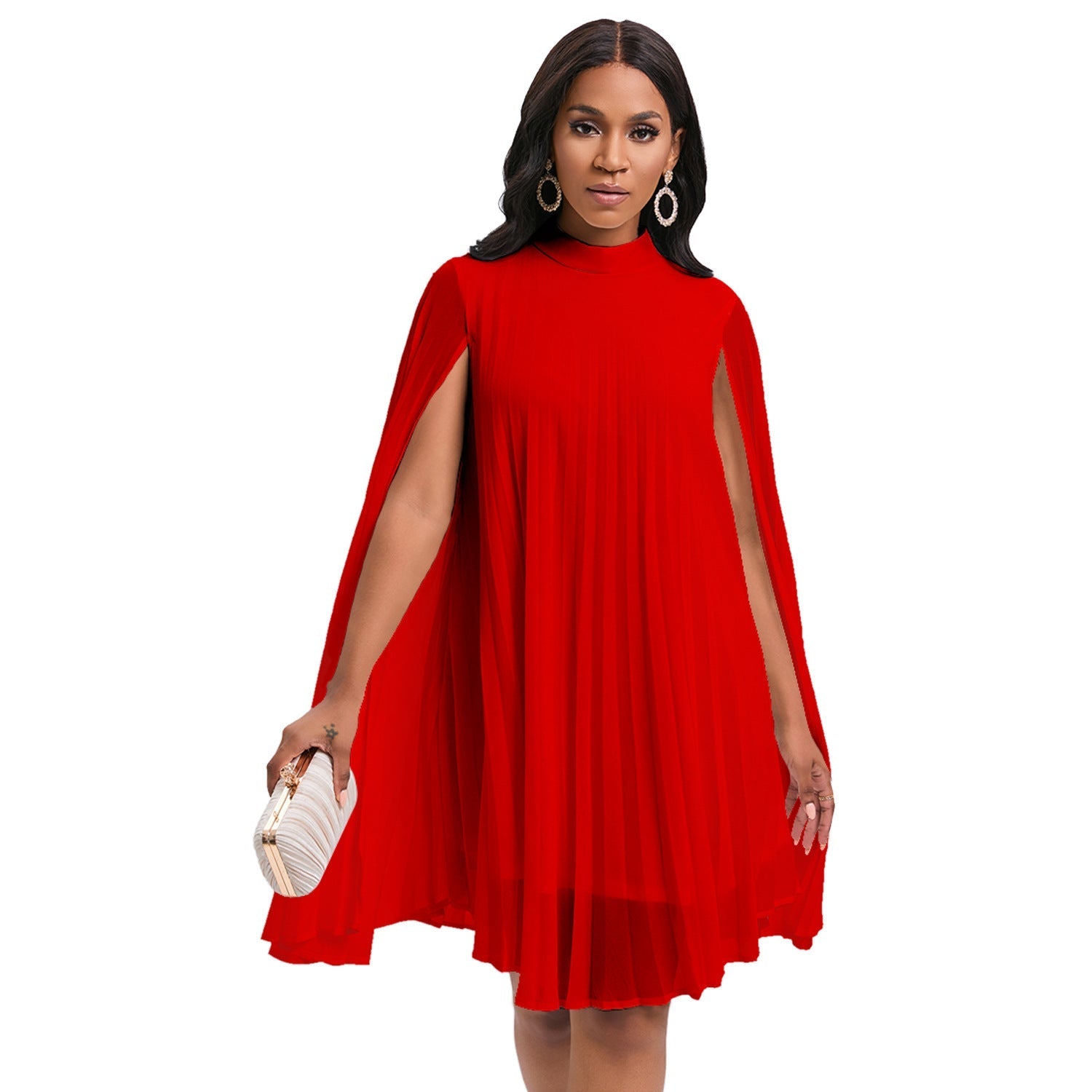 Cloak Batwing Sleeve Loose Dress