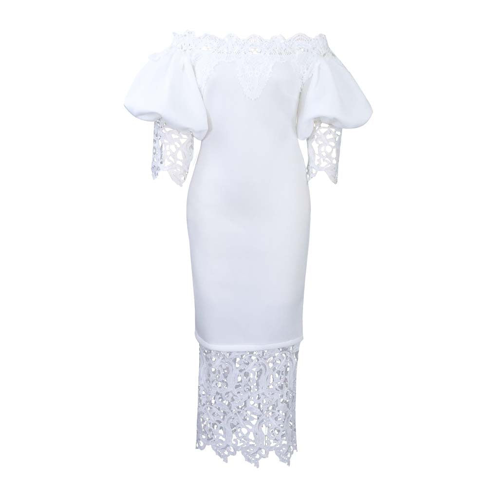 Lace Patchwork Slim Party Dress