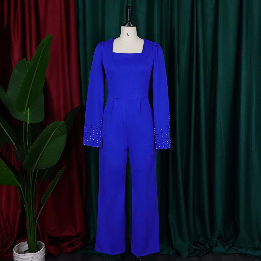 Square Neck Slim Jumpsuit