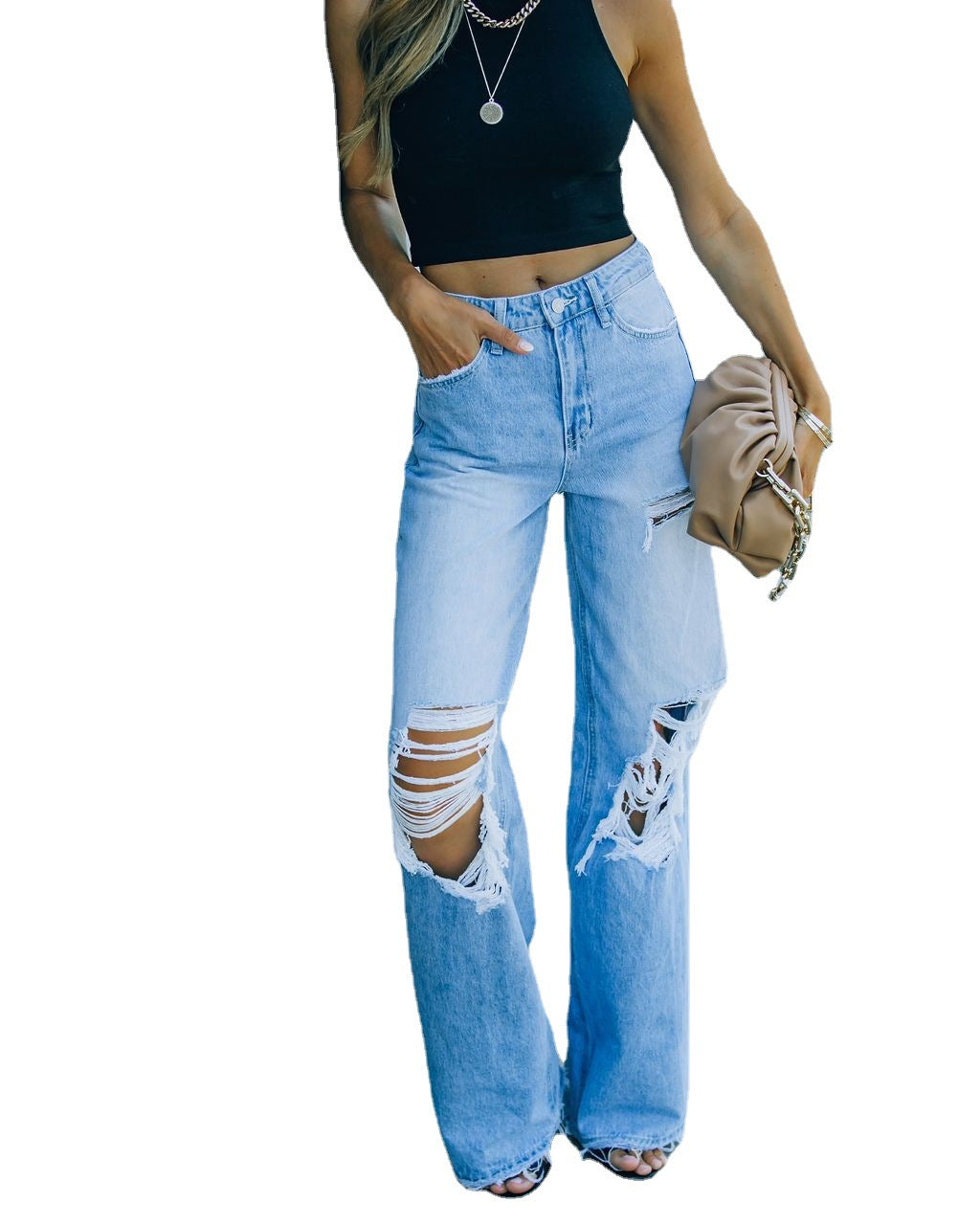 Fashion Slim Ripped Jeans