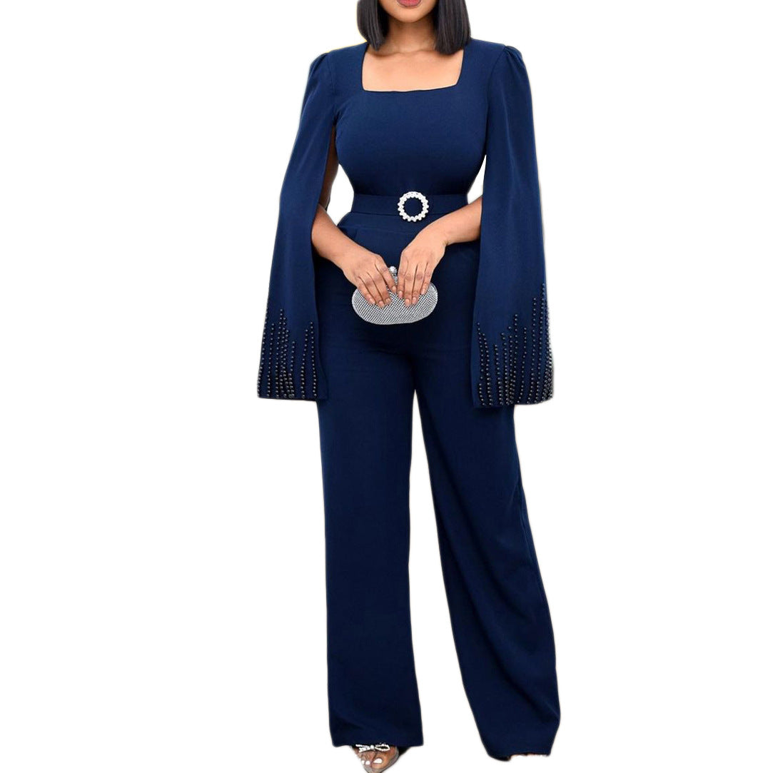 Square Neck Slim Jumpsuit