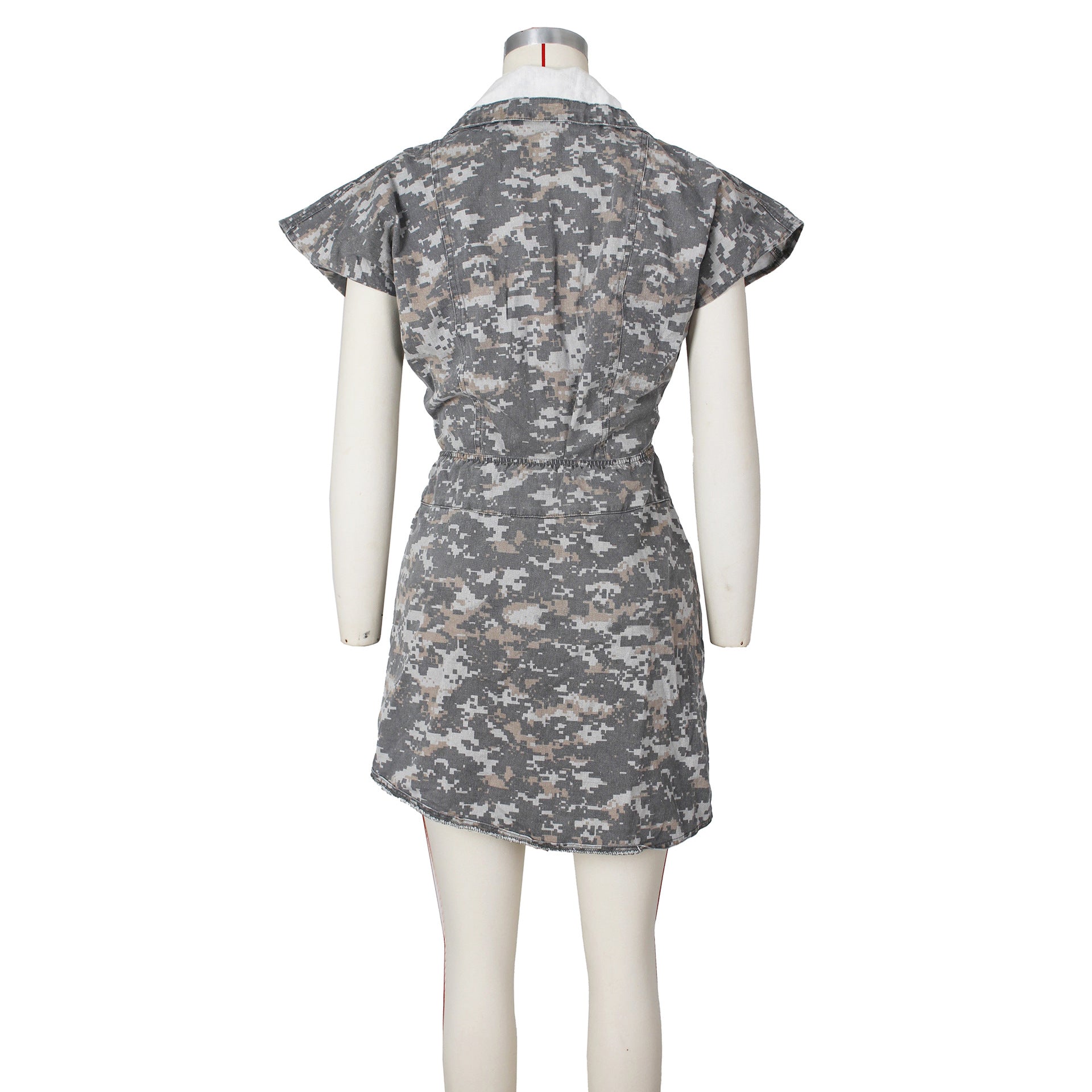 Sleeveless Camo Short Skirts Set