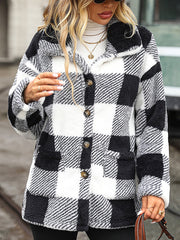 Plaid Double-faced Pile Jacket Coat