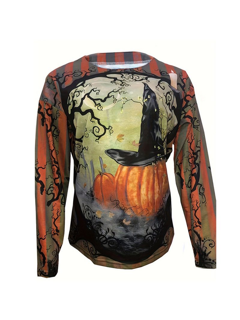 Casual Halloween Print Hoodie