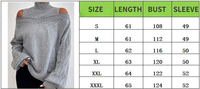 High Collar Loose Knit Sweater