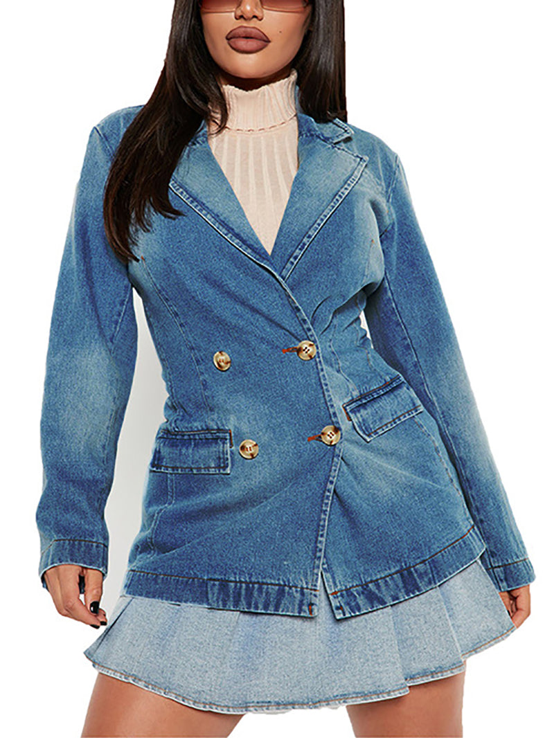 Fashion Denim Suit Jacket