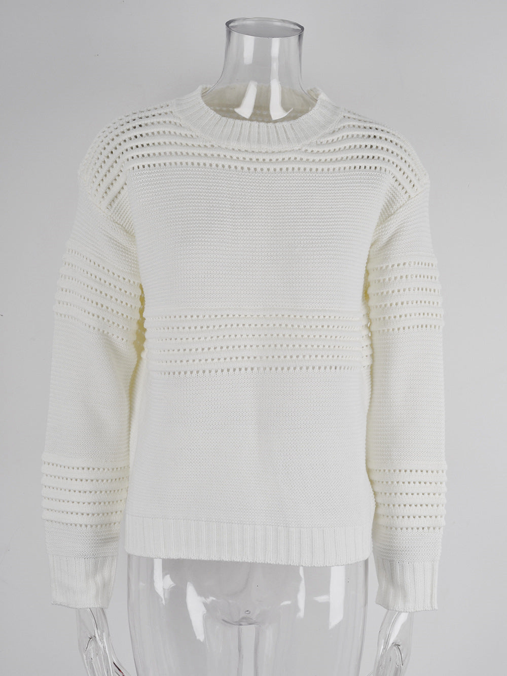 Solid Color Knit Sweater