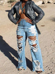 Fashion Loose Ripped Jeans