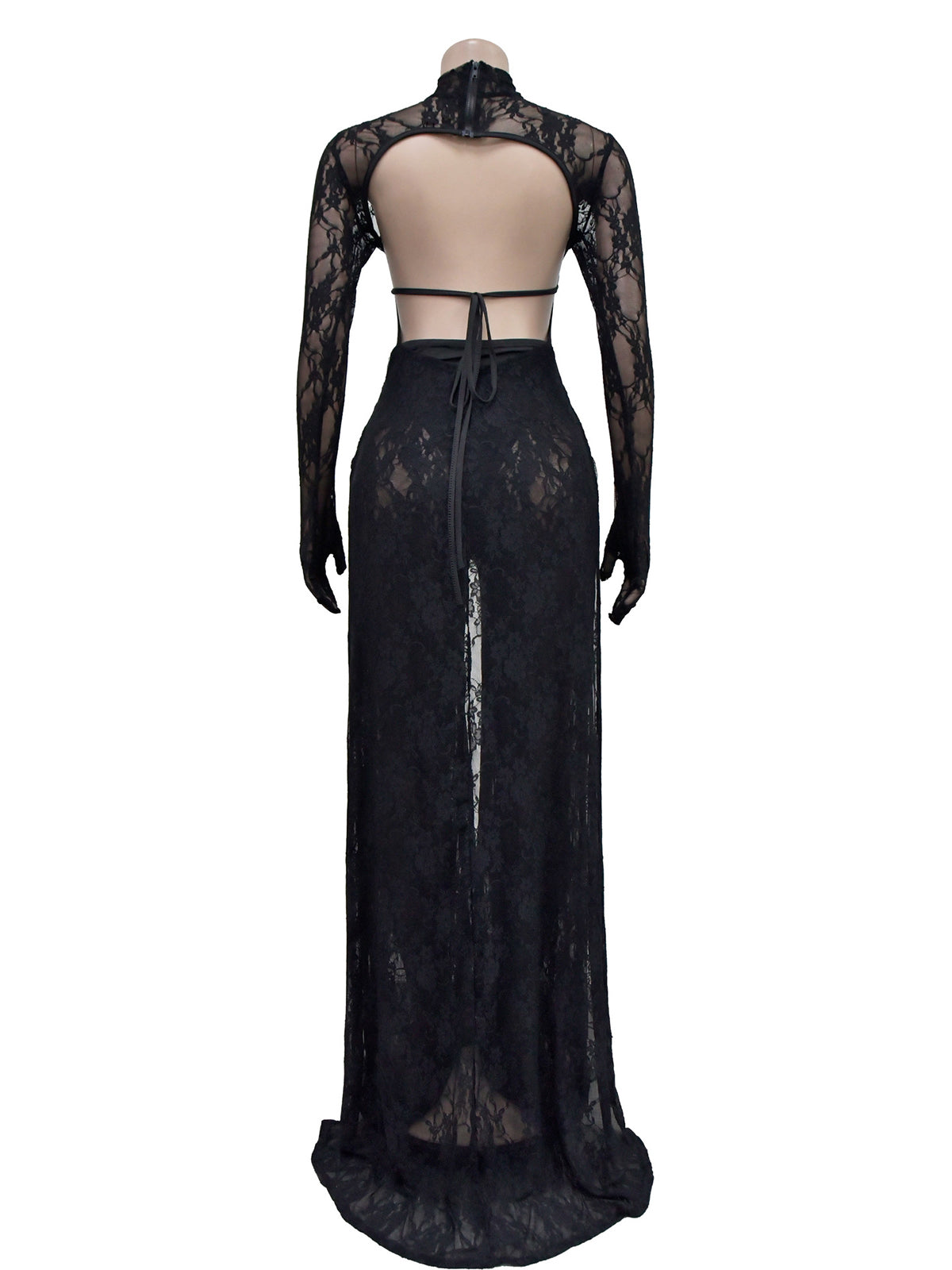 Sexy See through Backless Lace Jumpsuit