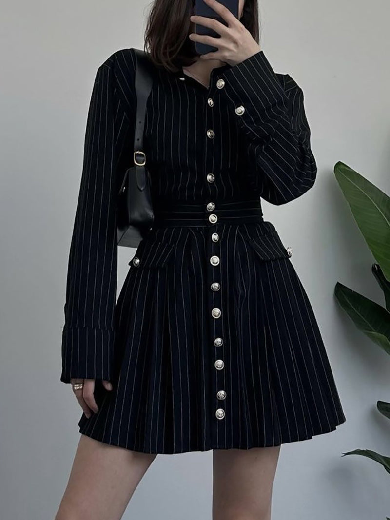 Fashion Blouse Pleated Skirt