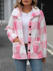 Plaid Double-faced Pile Jacket Coat