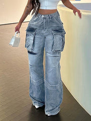 Casual High Waist Straight Jeans