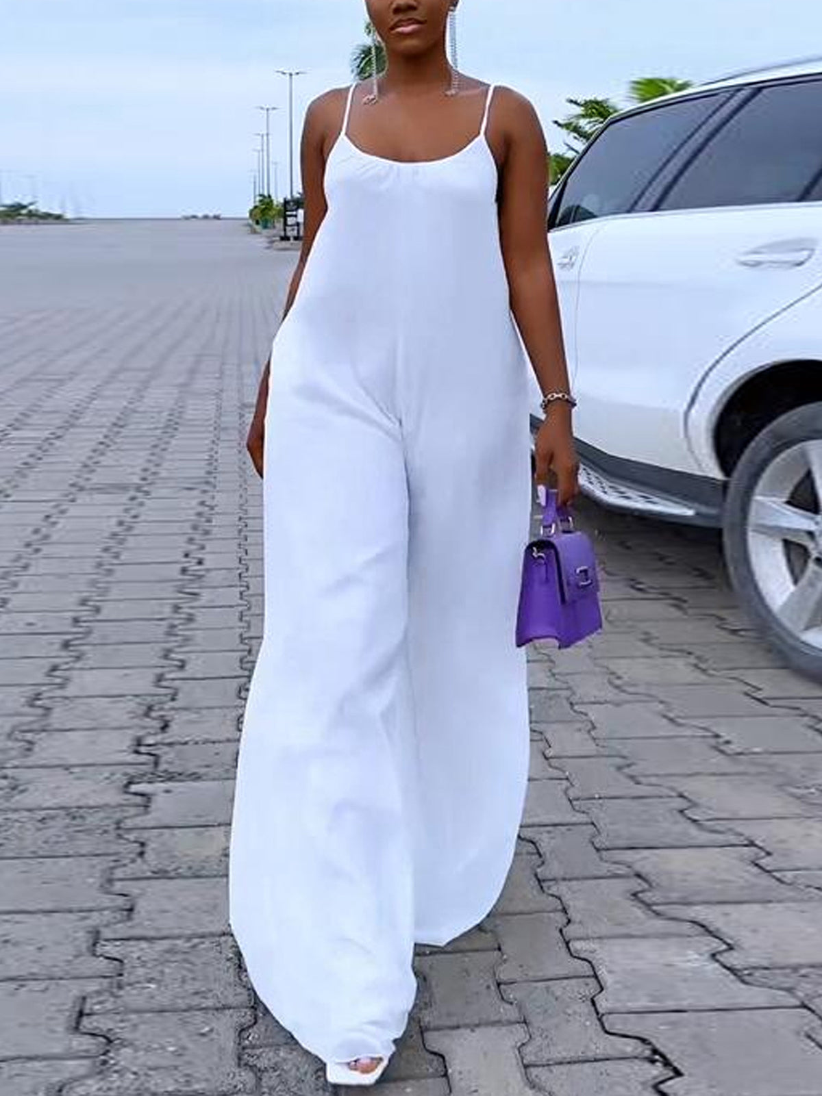 Loose Spaghetti Strap Jumpsuit