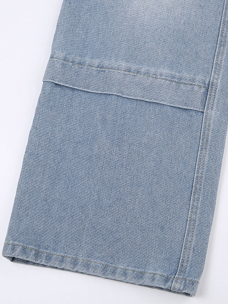 Casual High Waist Straight Jeans