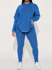 Fashion Hooded Trousers Sports Suit