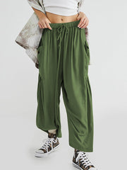 Solid Color Casual Loose Pants