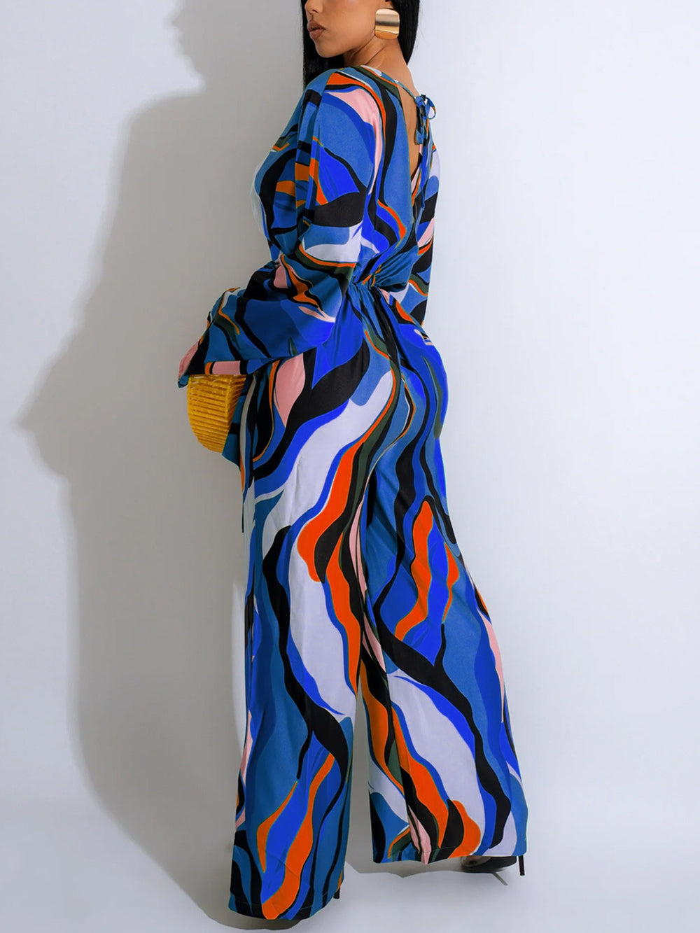 Fashion Print Wide-leg Jumpsuit