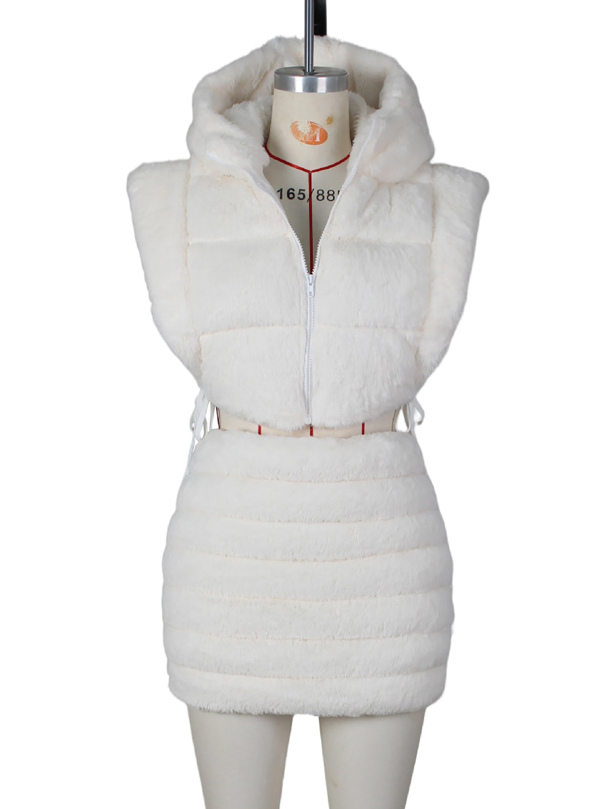 Newest Fur Hooded Waistcoat Vest