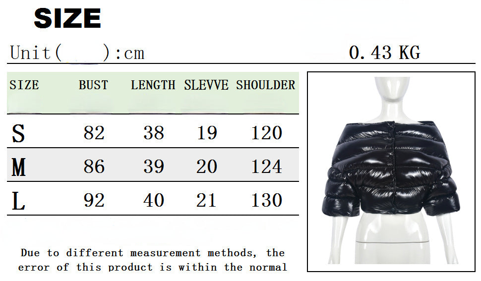 Off Shoulder Warm Padded Jacket