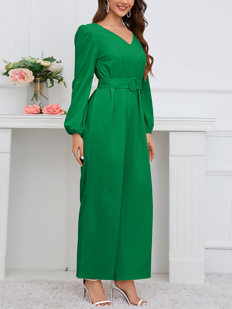 V-neck Slim Fashion Jumpsuit