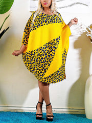 Fashion Leopard Print Loose Dress