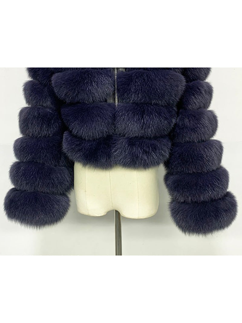 Fluffy Faux Fur Warm Hoode Coat