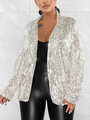 Casual Sequin Suit Jacket