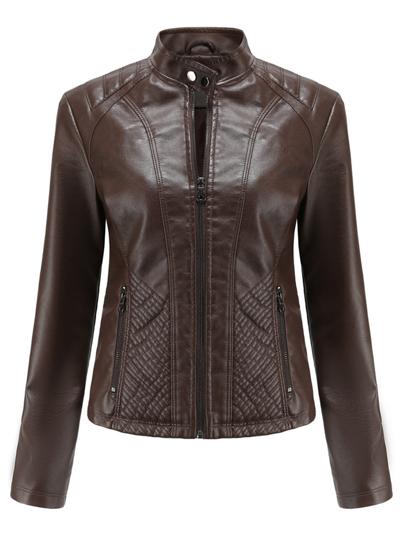 Biker Jacket PU Leather Coat