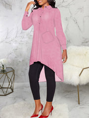 Casual Loose Long Sleeve Shirt Dress