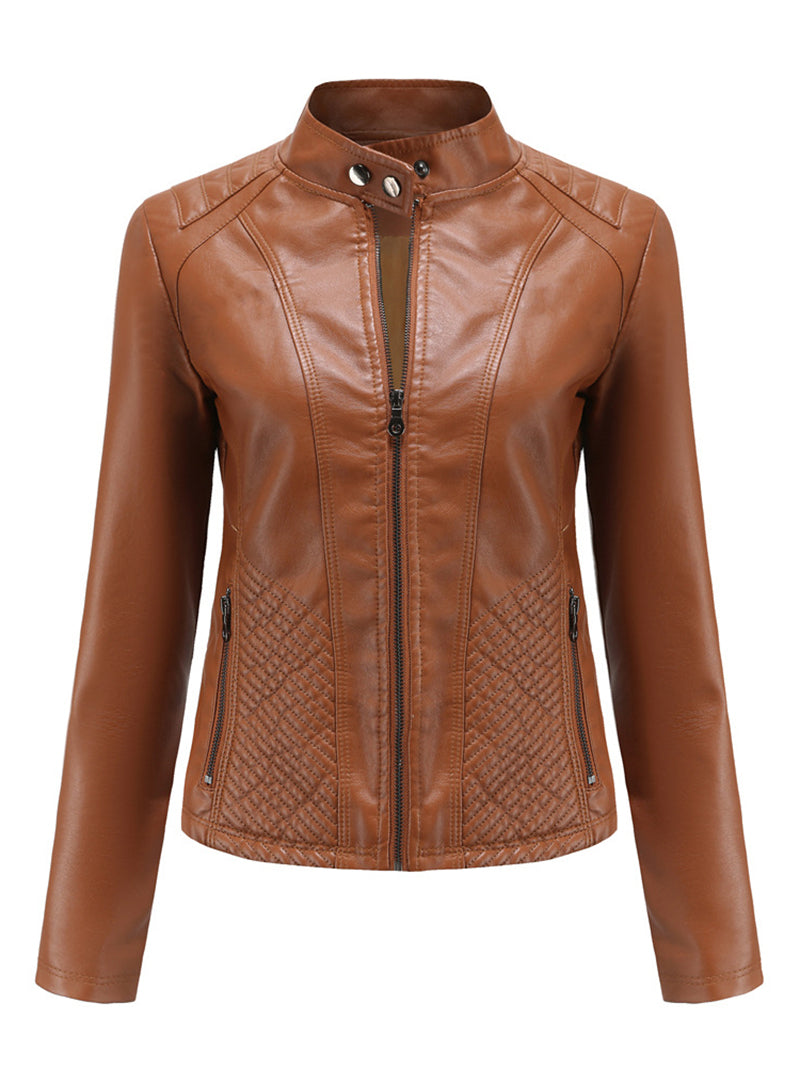 Biker Jacket PU Leather Coat