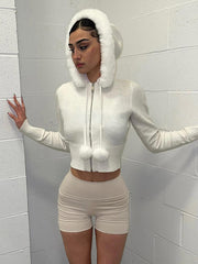 Casual Zipper Hoodie Coat