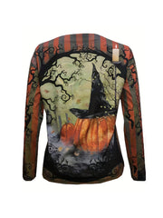 Casual Halloween Print Hoodie