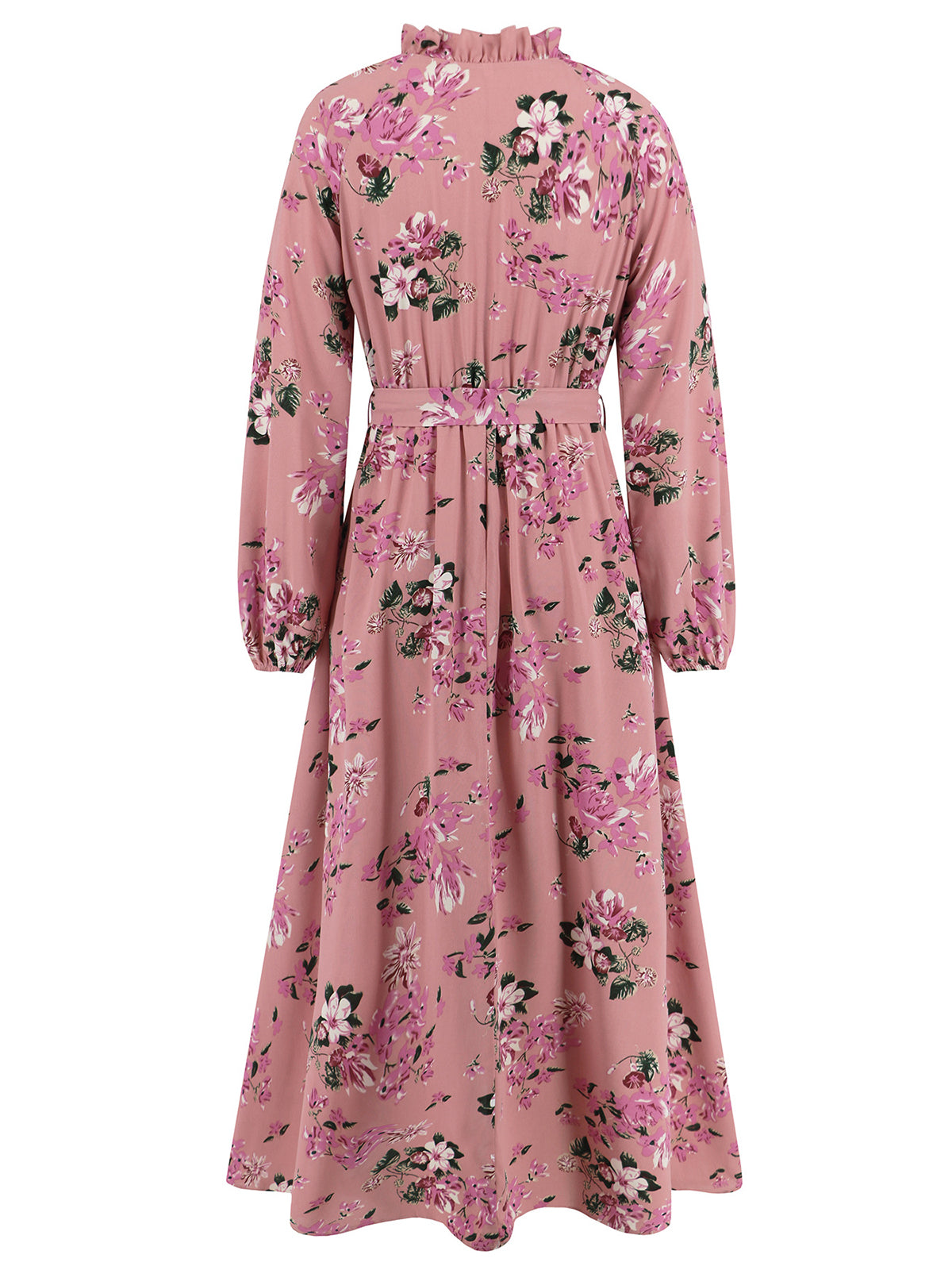 Fashion Print Floral Mid Dress