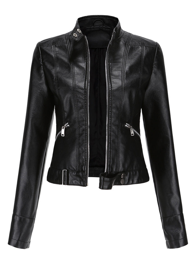 Casual Short PU Leather Jacket