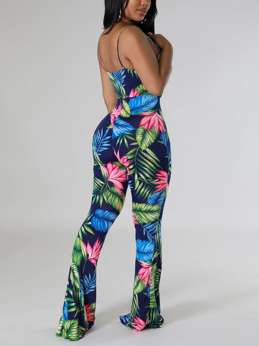 Print Spaghetti Strap Jumpsuit