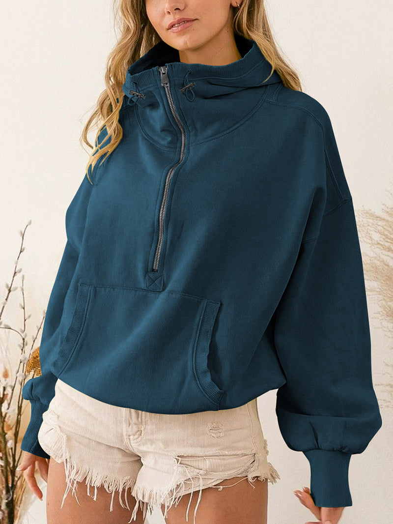 Drawstring Long Sleeve Hoodie