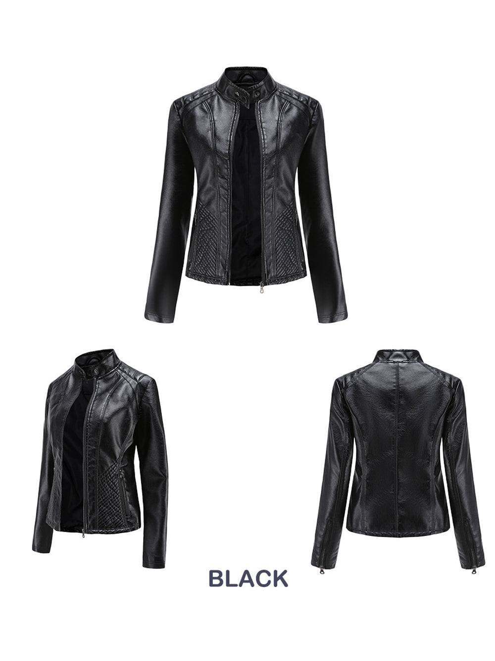 Biker Jacket PU Leather Coat