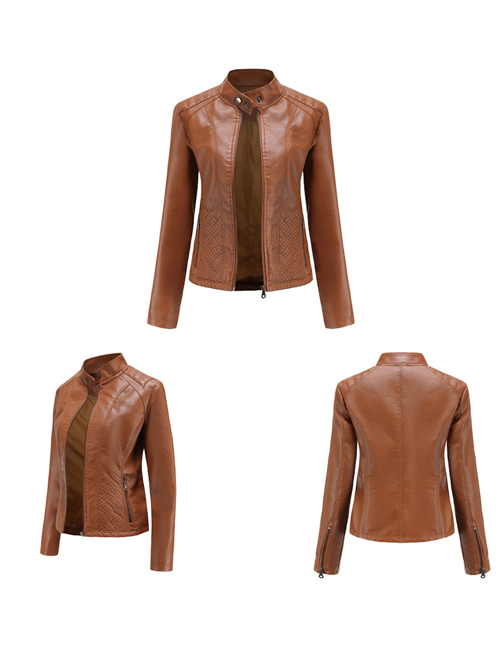 Biker Jacket PU Leather Coat