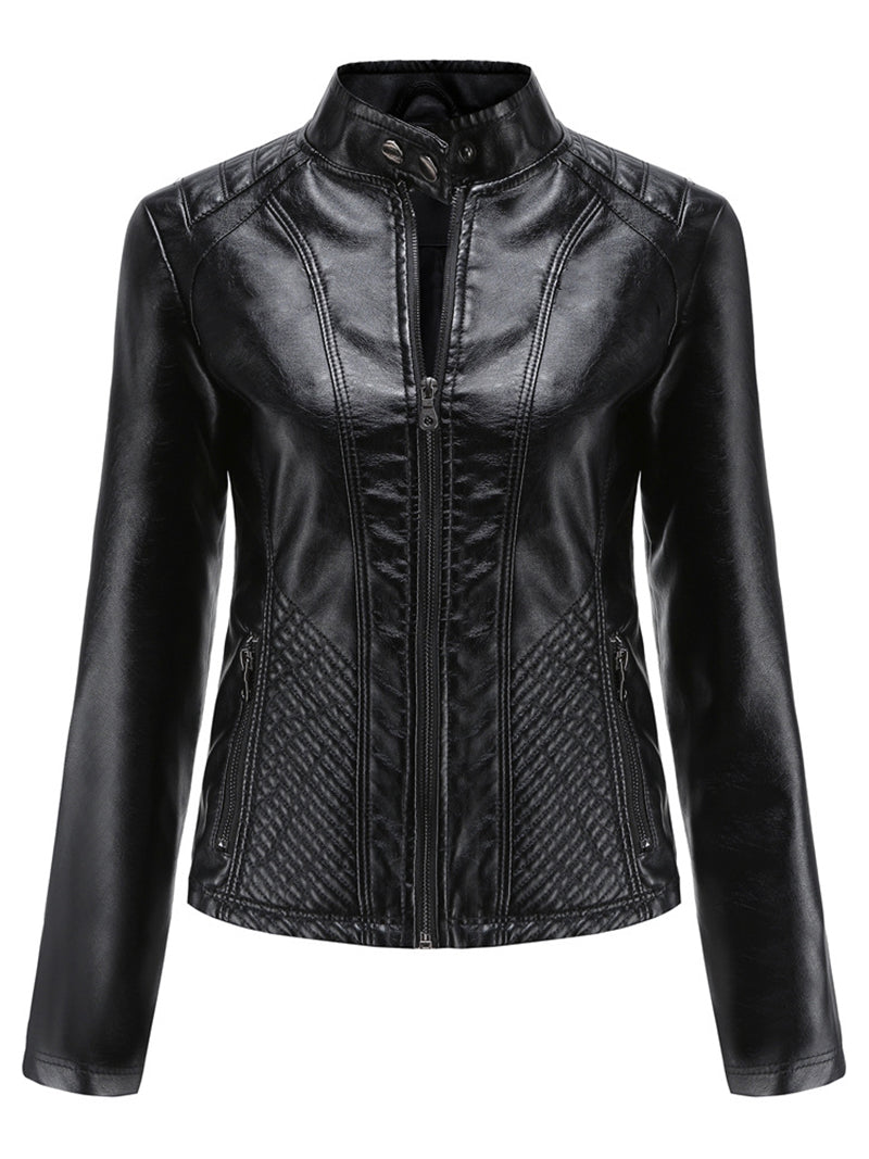 Biker Jacket PU Leather Coat