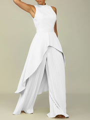 Irregular Top Wide leg Pants Casual Suit