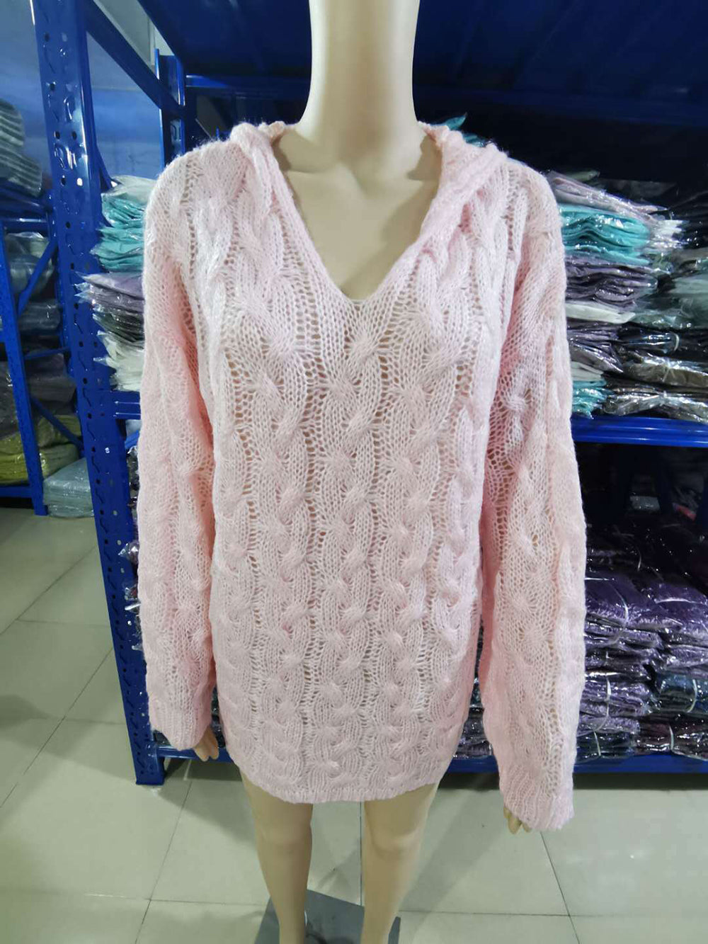 Fashion Knit Hoodie Sweater